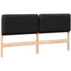 Image de vidaXL vidaXL Tête de lit capitonnée Marron et Noir 180 cm Pin massif