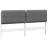 Image de vidaXL TÃªte de lit capitonnÃ©e Blanc et gris clair 180 cm Pin massif