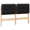 Image de vidaXL TÃªte de lit capitonnÃ©e Marron et Noir 160 cm Pin massif