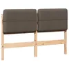 Image de vidaXL TÃªte de lit capitonnÃ©e Marron et Taupe 140 cm Pin massif