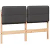 Image de vidaXL vidaXL Tête de lit capitonnée Brun et gris foncé 120 cm Pin massif