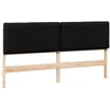 Image de vidaXL TÃªte de lit capitonnÃ©e Marron et Noir 200 cm Pin massif