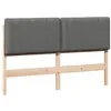 Image de vidaXL TÃªte de lit capitonnÃ©e Marron et gris clair 150 cm Pin massif