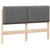 Image de vidaXL TÃªte de lit capitonnÃ©e Marron et gris clair 140 cm Pin massif