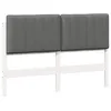 Image de vidaXL TÃªte de lit capitonnÃ©e Blanc et gris clair 140 cm Pin massif