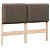 Image de vidaXL TÃªte de lit capitonnÃ©e Marron et Taupe 120 cm Pin massif