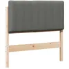 Image de vidaXL TÃªte de lit capitonnÃ©e Marron et gris clair 90 cm Pin massif