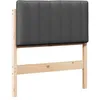 Image de vidaXL TÃªte de lit capitonnÃ©e Brun et gris foncÃ© 75 cm Pin massif