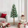 Image de vidaXL Sapin de NoÃ«l mince Vert 150 cm PVC et bois de pin massif