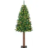 Image de vidaXL Vidaxl Sapin De Noël Mince Vert 77 X 77 X 210 Cm Pvc