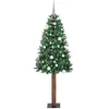 Image de vidaXL Sapin de NoÃ«l mince avec 300 LED Vert 77 x 77 x 210 cm PVC