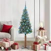 Image de vidaXL Sapin de NoÃ«l mince avec 150 LED Vert et blanc 150 cm