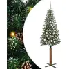 Image de vidaXL Vidaxl Sapin De Noël Mince Avec 300 Led Vert Et Blanc 180 Cm