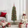 Image de vidaXL vidaXL Sapin de Noël artificiel Vert 120 cm PVC et acier et plastique