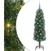 Image de vidaXL vidaXL Sapin de Noël artificiel with LEDs Vert 150 cm PVC
