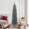 Image de vidaXL Vidaxl Sapin De Noël Mince Avec 300 Led Vert 180 Cm Plastique Et Métal