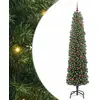 Image de vidaXL Sapin de NoÃ«l artificiel Vert 240 cm PVC et acier et plastique