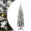 Image de vidaXL vidaXL Sapin de Noël artificiel Vert et blanc 150 cm PVC