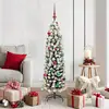 Image de vidaXL vidaXL Sapin de Noël artificiel Vert et blanc 150 cm PVC