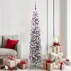 Image de vidaXL vidaXL Sapin de Noël artificiel Vert et blanc 180 cm PVC