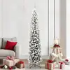 Image de vidaXL Sapin de NoÃ«l artificiel Vert et blanc 210 cm PVC