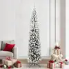 Image de vidaXL Vidaxl Sapin De Noël Mince Avec 300 Led Vert 240 Cm Plastique Et Métal