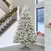 Image de vidaXL vidaXL Sapin de Noël artificiel Vert et blanc 300 cm PVC et métal