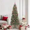 Image de vidaXL vidaXL Sapin de Noël artificiel avec 300 LED Vert 76 x 76 x 150 cm