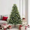 Image de vidaXL vidaXL Sapin de Noël Artificiel à Charnières 300 LEDs Vert 180 cm
