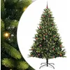 Image de vidaXL Sapin de NoÃ«l Artificiel Ã  CharniÃ¨res 300 LEDs Vert 210 cm