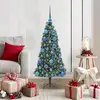 Image de vidaXL Arbre de NoÃ«l artificiel prÃ©-Ã©clairÃ© avec ensemble de boules