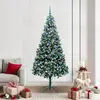 Image de vidaXL vidaXL Sapin de Noël artificiel Vert 210 cm PVC, Acier et Plastique