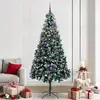 Image de vidaXL vidaXL Sapin de Noël artificiel Vert 240 cm PVC, Acier et Plastique