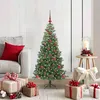 Image de vidaXL Sapin de NoÃ«l avec 150 LED avec support Vert 120 cm PVC