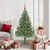 Image de vidaXL Sapin de NoÃ«l avec 150 LED avec support Vert 150 cm PVC