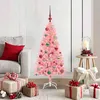 Image de vidaXL Sapin de NoÃ«l avec 150 LED avec support Rose 120 cm PVC