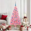 Image de vidaXL Sapin de NoÃ«l avec 150 LED avec support Rose 150 cm PVC