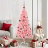 Image de vidaXL Sapin de NoÃ«l avec 150 LED avec support Rose 150 cm PVC
