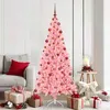 Image de vidaXL Sapin de NoÃ«l avec 300 LED avec support Rose 180 cm PVC