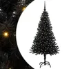 Image de vidaXL Sapin de NoÃ«l avec 150 LED avec support Noir 150 cm PVC