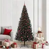 Image de vidaXL Sapin de NoÃ«l avec 300 LED avec support Noir 210 cm PVC