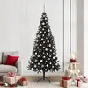 Image de vidaXL Sapin de NoÃ«l avec 300 LED avec support Noir 210 cm PVC