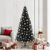 Image de vidaXL Sapin de NoÃ«l avec 300 LED avec support Noir 210 cm PVC