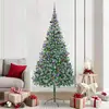 Image de vidaXL Sapin de NoÃ«l artificiel avec 300 LED Vert 210 cm PVC et Acier