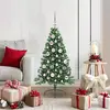Image de vidaXL Sapin de NoÃ«l artificiel prÃ©-Ã©clairÃ© Vert 120 cm PVC
