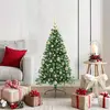 Image de vidaXL Sapin de NoÃ«l artificiel prÃ©-Ã©clairÃ© Vert 120 cm PVC