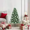 Image de vidaXL Sapin de NoÃ«l artificiel prÃ©-Ã©clairÃ© Vert 120 cm PVC