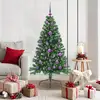 Image de vidaXL Sapin de NoÃ«l artificiel prÃ©-Ã©clairÃ© Vert 150 cm PVC