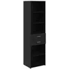 Image de vidaXL Haut Armoire ChÃªne noir 50 x 42,5 x 185 cm Bois d'ingÃ©nierie