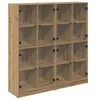 Image de vidaXL Haut Armoire 2 pcs ChÃªne artisanal 136 x 37 x 142 cm